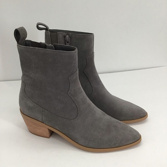 Lisa Vicky Steady Western Ankle Bootie In Stone Casual Block Heel NWOT Size 7 - Picture 11 of 11